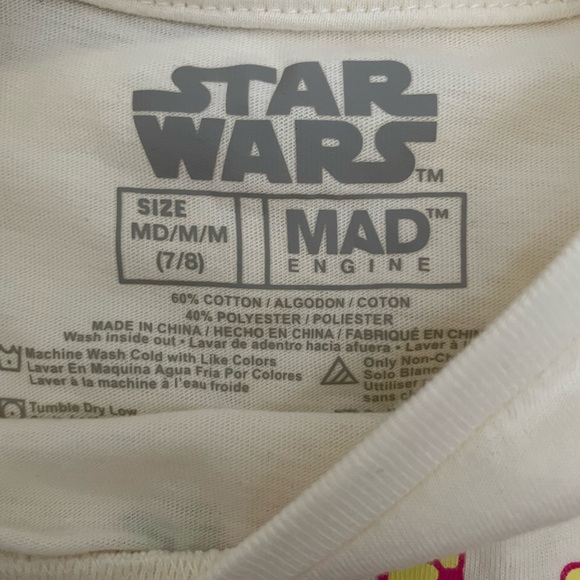 Star Wars Yoda girls tshirt size medium (7/8) - Picture 2 of 2